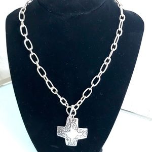 Silpada Cross silver link necklace